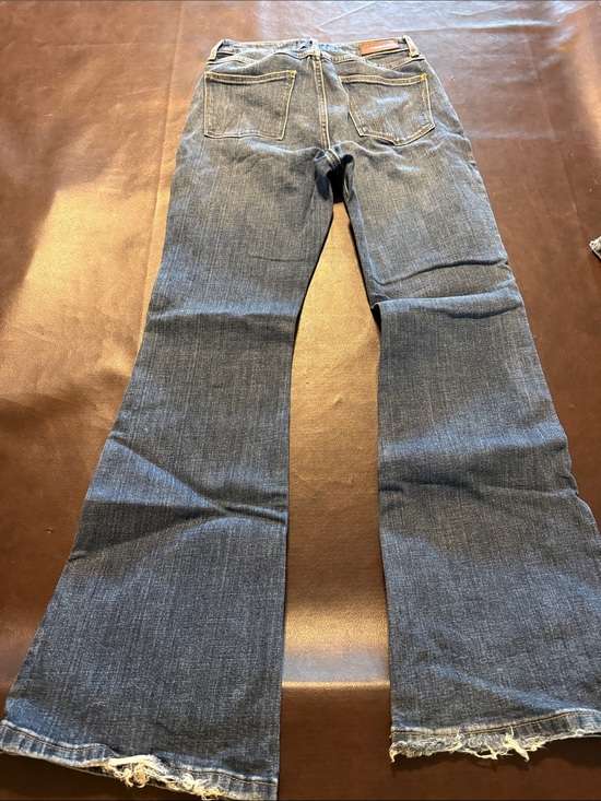 Wrangler Denim - Wrangler Women's Blue Flare Jeans with Raw Hem